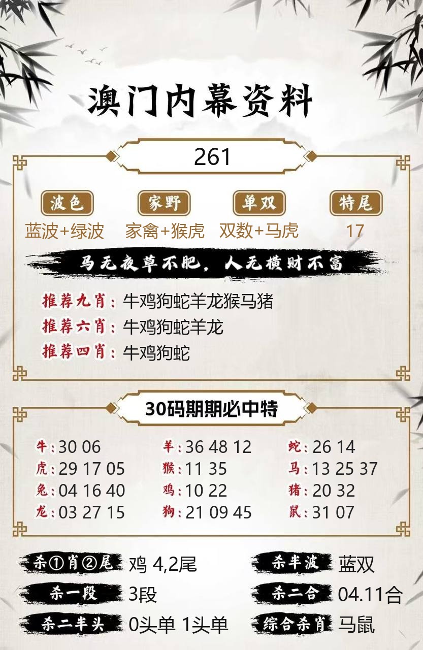 港澳新彩内幕资料模板